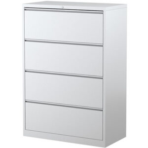 Lateral cabinet 4 drawer grey