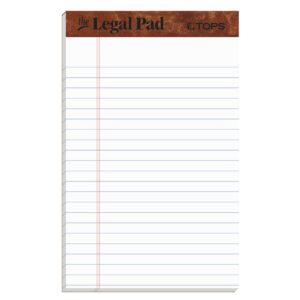 Legal pad white 8x5